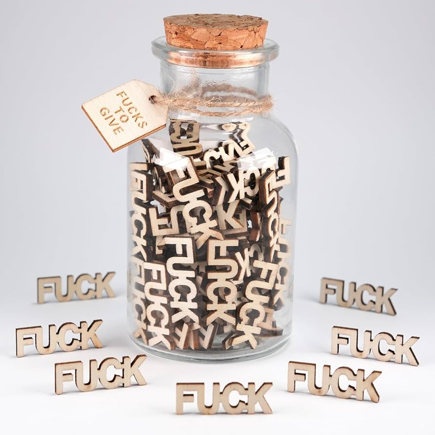 Amazon.com: Wkevnu Fuck Jar (5oz), Bottle of Fucks, Wooden Cutout